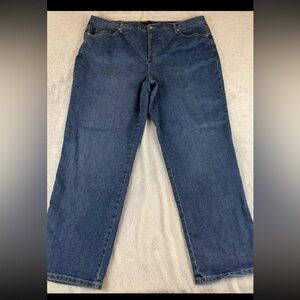 Gloria Vanderbilt Amanda womens straight leg medium wash denim jeans size 24W